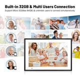 10.1-inch WiFi Digital Photo Frame — IPS HD Touchscreen Smart Cloud Frame with Built-in 32GB Storage; Supports Auto-Rotation, Easy Setup, and Remote Photo/Video Sharing via App.
