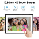 10.1-inch WiFi Digital Photo Frame — IPS HD Touchscreen Smart Cloud Frame with Built-in 32GB Storage; Supports Auto-Rotation, Easy Setup, and Remote Photo/Video Sharing via App.