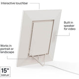 15-Inch WiFi Digital Photo Frame — The Ultimate Gift Choice. Send photos directly from your mobile phone, enjoy quick and easy setup via the dedicated app, and benefit from free, unlimited cloud storage.