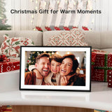 Digital Photo Frame — 15.6-Inch Large Screen (32GB), featuring a 1920×1080 IPS HD Touchscreen. Supports both desktop placement and wall mounting; easily share photos and videos. An ideal gift for birthdays, weddings, or for Mom.