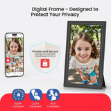 64GB 15.6-inch WiFi Digital Photo Frame — Large-Format Electronic Frame (1920 x 1080 IPS FHD Touchscreen) — Send Photos Instantly via Mobile Phone, Anytime, Anywhere — The Perfect Gift for Parents and Grandparents